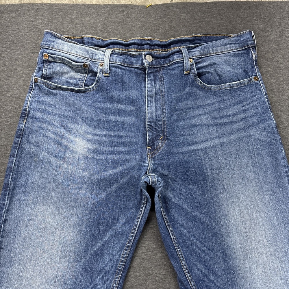 Levis 559 Jeans Mens 38x34 Straight Leg Blue Stretch Denim Work Biker Cowboy - Picture 6 of 13